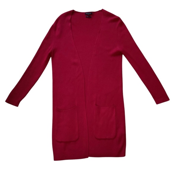 Massimo Dutti Wool Blend Cardigan Red Size Small - Picture 6 of 12